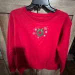 Hanes Red Christmas Wreath Sweatshirt XL Photo 0