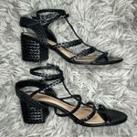 Schutz  Rosalia black strappy braided block heel sandal women’s shoe size 9 B Photo 6