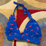 Old Navy NWT Triangle Bikini Top Swim Swimwear Bird Print Blue Y2K Women’s Large Photo 0