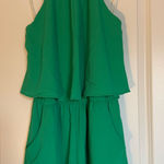 Tyche Green Halter Romper Photo 0