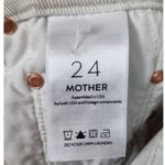 Mother The Looker Crop Hopscotch Corduroy Pants in Ivory Size 24 Gray Photo 4