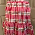 J.Crew Re-Imagined pull-on pink plaid reused lined cotton mini skirt. Size S. Photo 2