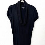 EXPRESS [] Black Cowl Neck Ribbed Knit Short Sleeve Sweater Top Size Medium M Photo 0