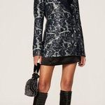 Rotate Birger Christensen Augustina Black Jacquard Sequin Blazer Size 4 Photo 0