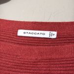 Staccato  size small orange red ribbed boat neck dolman sleeve pullover sweater Photo 1