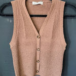 Zenana  Ribbed Button Sweater Vest Photo 0