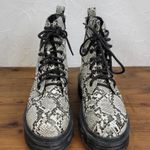 MIA Cortez Womens Military Combat Boots Sz 6.5 Gray Faux Snakeskin Platform NEW Photo 6