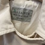 ALLSAINTS Dessa Balfern Ivory Denim Biker Moto Jacket Womens Size 4 Photo 6