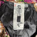 Twelve by Twelve Floral Silk Dress Ruffled Collar Small Multicolor Side Zipper Black Photo 5