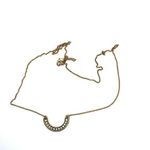 Handmade Gold-Tone Rhinestone Arch U Necklace Photo 2