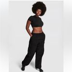 PINK - Victoria's Secret  Parachute Cargo Pants in Black XL Photo 1