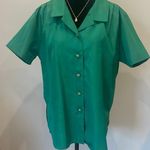 Handmade Emerald Green Women's Button-Up Top vintage  Photo 0