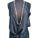 Cache Black Cover Up Shrug Wrap Top New Stretch Self Belt Asymmetric $98 NWT Photo 2