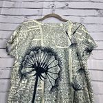 Cream and White Graphic Short Sleeve Tee SZ L Dandelion Streetwear Crew Neck Green Size L Photo 5