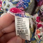 Easy Clothes Woman Size Small NWT silk blend button‎ down floral Shirt White Photo 7