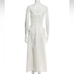 Nanushka Women's White Denim 100% Cotton Moun Midi Dress XL Photo 3