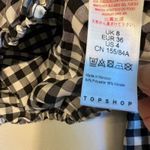 Topshop Petite Gingham Check Crop Top Bell Sleeve US 4 UK 8 Photo 2