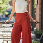 ZARA  Scarlet A-Line Pants with Button Detail Photo 0