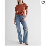 EXPRESS NWT Puff Sleeve Crew Neck Bodysuit Sz M Photo 5