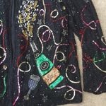 Laurence Kazar  Vintage Sequin Open Front Jacket Photo 3