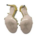 Gucci Regina Metallic Pearl Studded Bee Adorned Sandals Gold Size 38 Photo 9