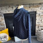 Quilted Navy Women's Hoodie Blue Size L Photo 7