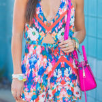 NBD WOMENS Summer Cut out Colorful Floral Halter Romper Pink Size M Photo 0