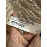 New Endless Rose Top Womens XS Nude Sequin Blouson Balloon Sleeve Crop HN506T Photo 2