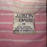 Allison Daley  pepto pink shirt sleeve button down top size 14 NWOT Photo 1