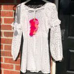 SUNDRESS MARGHERITA White Eyelet Tassels Mini Dress M Size M Photo 11