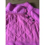 J. Crew Sweatshirt Women Size Large Quilted Sherpa Fleece Snap Pullover Preppy Pink Photo 5