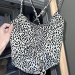 Cheetah Print Wrap Tie top Multi Photo 2