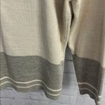 Clio Petites silk blend color block boat neck pullover sweater size Petite large Tan Photo 5