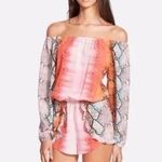 Lovers + Friends Carmella Snake Print Romper L Photo 0