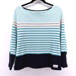 Talbots Petite Cotton Striped Boat Neck Long Sleeve Top Shirt Size MP Preppy Photo 0