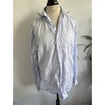 Theory  Striped Essential Button-Down‎ Shirt, Size Large Photo 1