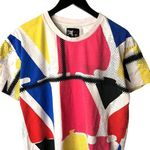 Reebok Rebook Roland Berry Tennis Shirt Pink Yellow Blue XL Extra Large Geometrical Photo 1