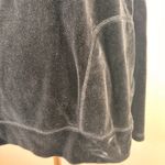 Boston Proper  Sport Black Scoop Neck Velour Sweatshirt Shirt Size Medium Photo 6