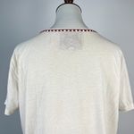 Johnny Was NWOT  Short Sleeve Cream Cotton Embroidered Tee Top T-Shirt Size S Photo 6