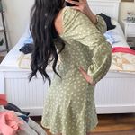 SheIn Green Floral Dress Photo 2