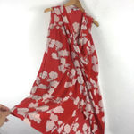 Diane Von Furstenberg  Naira Dress Size 6 Orange Floral 100% Silk Draped Photo 10