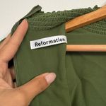 Reformation Galena Long Sleeve Dress in Olive Photo 12