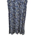 J.Jill Blue Floral Sleeveless Shirt Dress Women's Size Small Rayon Ruffle Hem Photo 11