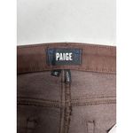 Paige Claudine Bronze Shimmer Luxe Coating Jeans 32 High Rise Ankle Flare NWOT Photo 4