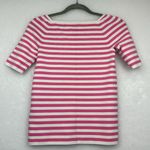 Talbots Petite Women's Square Neck Pink/White Striped Sz SP Photo 6