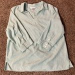 Christopher & Banks Christopher Banks Blouse Womens X Used Green Striped Photo 13