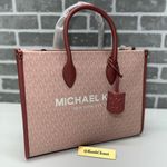 Michael Kors DK Powder Blush Mirella Tote Medium MK Signature Purse Photo 1