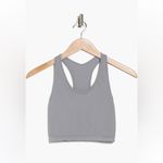 Zella  Gray Racerback Sports Bra with Scoop Neckline Photo 2