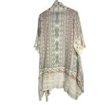 Umgee USA Boho Kimono Cardigan S/M Crochet Lace Trim Open Front Boho Cottagecore Photo 7