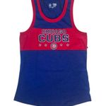 Genuine Merchandise MLB Chicago Cubs Women's Racerback Performance Tank Top in Blue & Red, Small Photo 1